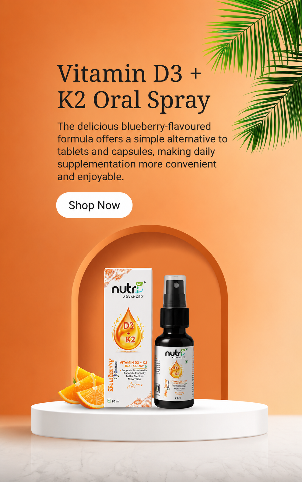Vitamin B12 oral spray landscape advertisement